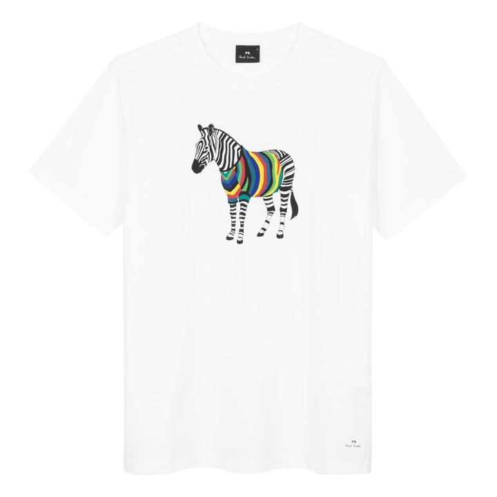 Ps Paul Smith Men's White Regular Fit Zebra Print T-Shirt in Size XL, Sports Direct