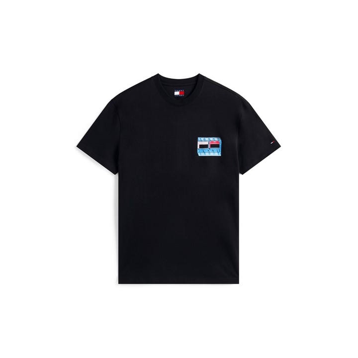Tommy Jeans Men's Black Regular Fit Dna Play T-Shirt - S - Image 3