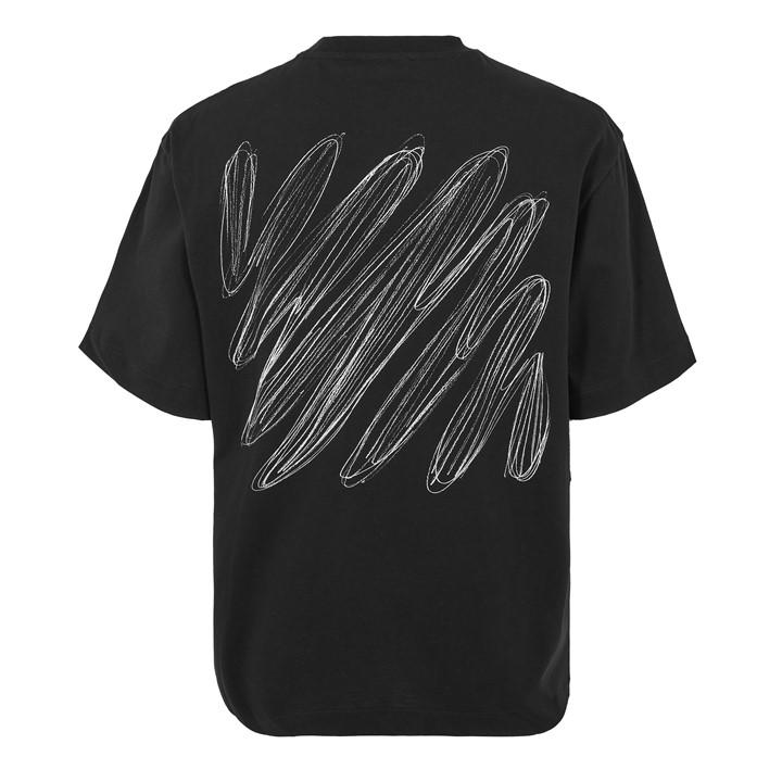Off White Men's Black Diags Skate T-Shirt in Size 2XL, Sports Direct