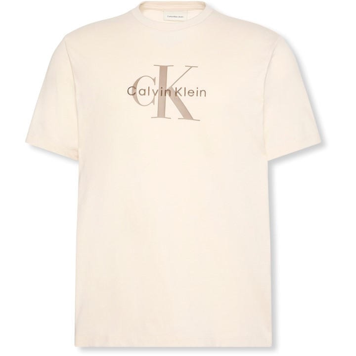Calvin Klein Jeans Men' White Monogram T-Shirt in Size S, Sports Direct