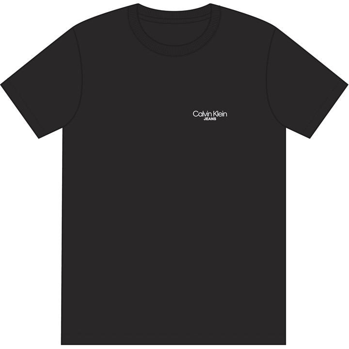 Calvin Klein Jeans Men's Black Regular Fit Back Print T-Shirt in Size XL, Sports Direct