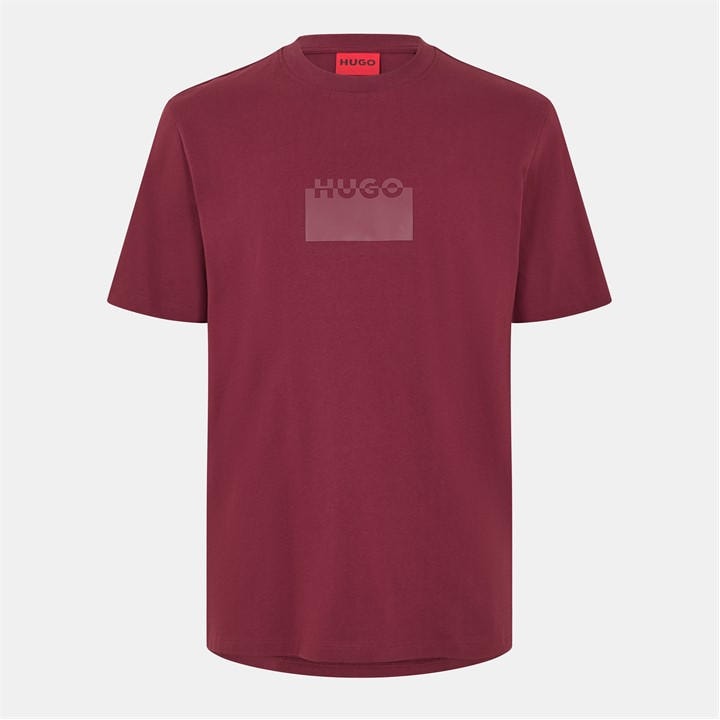 Hugo Men' Red Delastio Regular Fit T-Shirt in Size S, Sports Direct