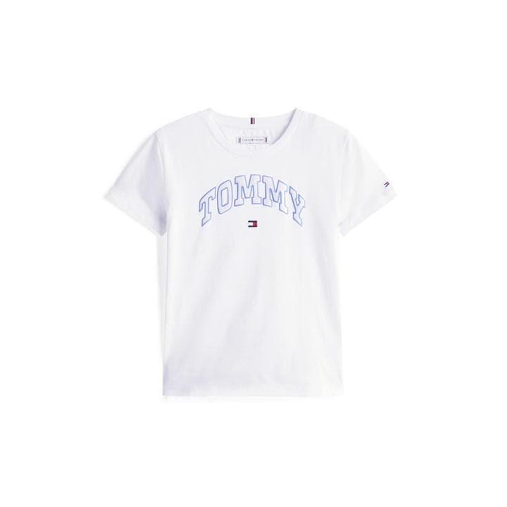 Tommy Hilfiger Girls White Kids' Varsity Breathable T-Shirt in Size 14 - 16 Years, Sports Direct