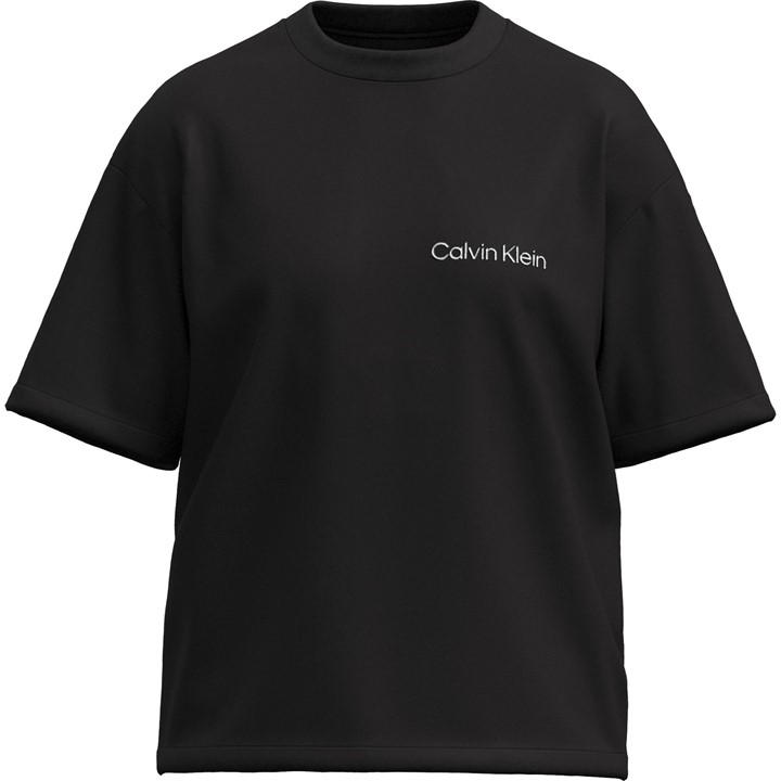 Calvin Klein Men's Black Calvin Sslogo Tee Sn54