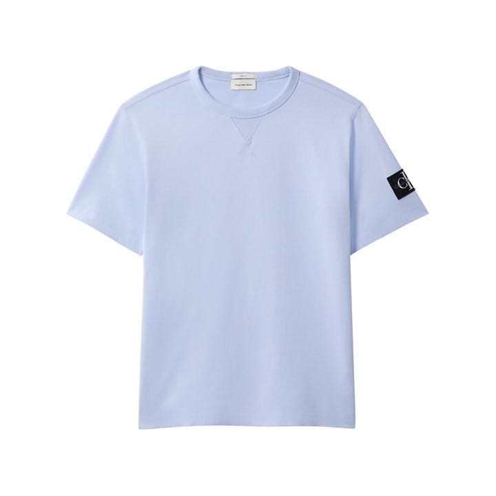 Calvin Klein Jeans Men's Blue Monogram Badge T-Shirt in Size L, Sports Direct