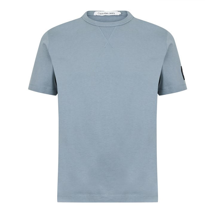 Calvin Klein Jeans Men's Grey Monogram Badge T-Shirt in Size 2XL, Sports Direct