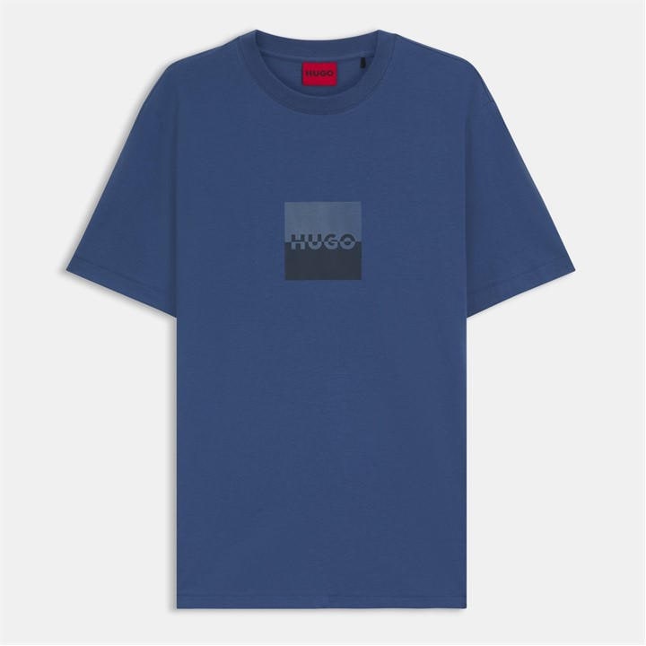 Hugo Men' Blue Regular Fit T-Shirt in Size S, Sports Direct