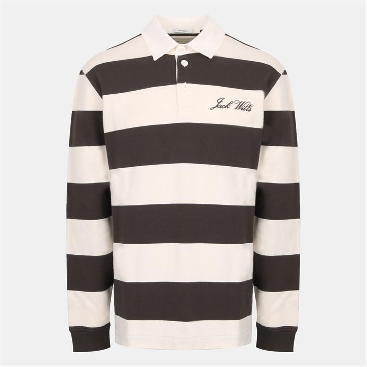 Jack Wills Men's White Rugby Polo Sn54