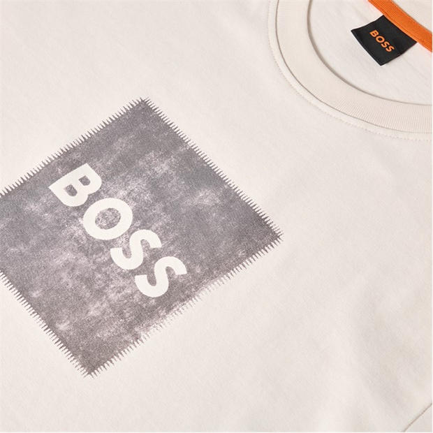 Бял 131 - Boss - Mens BOSS ORANGE Short Sleeve T-Shirt with Contemporary Stitched Logo