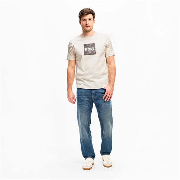 Бял 131 - Boss - Mens BOSS ORANGE Short Sleeve T-Shirt with Contemporary Stitched Logo