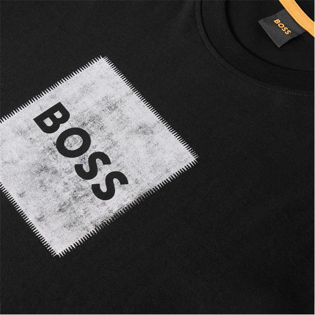 Черно 001 - Boss - Mens BOSS ORANGE Short Sleeve T-Shirt with Contemporary Stitched Logo