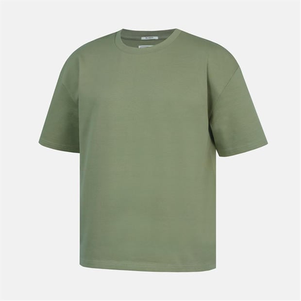 Khaki - Jack Wills - Men's JW Boxy Tee Cotton Short Sleeve Fit T-Shirt