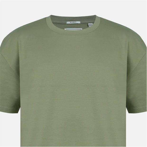 Khaki - Jack Wills - Men's JW Boxy Tee Cotton Short Sleeve Fit T-Shirt