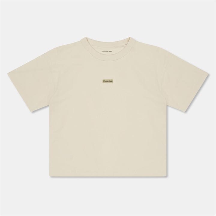 Calvin Klein Jeans Girls White Kids' Folded T-Shirt in Size 11 - 12 Years, Sports Direct