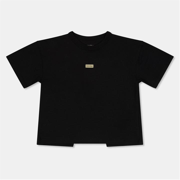 Calvin Klein Jeans Girls Black Kids' Folded T-Shirt in Size 8 - 9 Years, Sports Direct