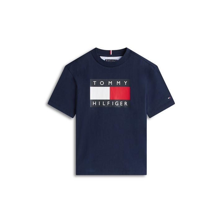 Tommy Hilfiger Boys Blue Kids' Heritage T-Shirt in Size 14 - 16 Years, Sports Direct
