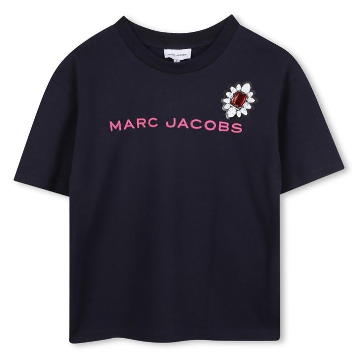 Marc Jacobs Girls Blue Kids' Jewel Short Sleeve T-Shirt in Size 11 - 12 Years, Sports Direct