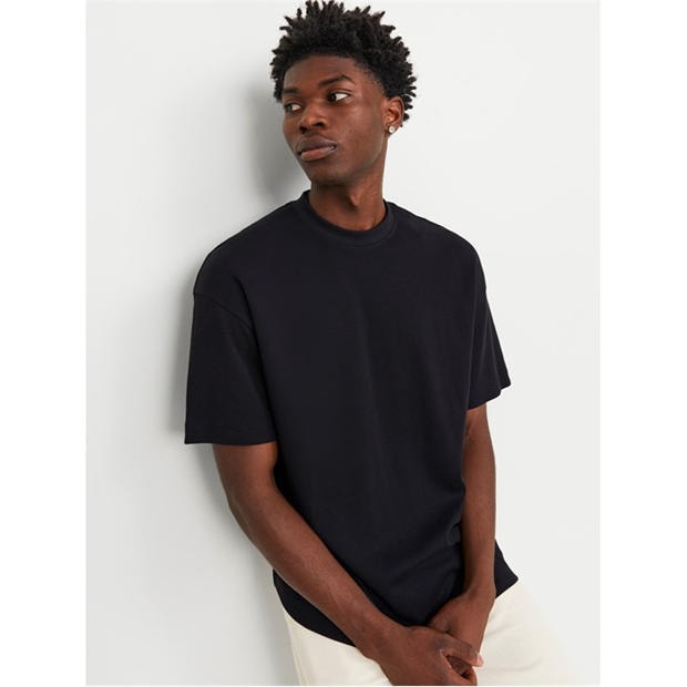 Black - Jack and Jones - Urban Edge 220 GSM T-Shirt Mens
