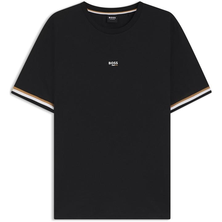 Boss Men' Black Iconic T-Shirt 10205166 02 in Size S, Sports Direct