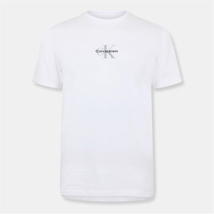 Calvin Klein Jeans Men's White Mlogo Graphic T-Shirt in Size XL, Sports Direct