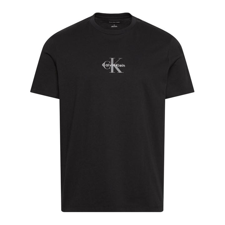 Calvin Klein Jeans Men's Black Mlogo Graphic T-Shirt in Size M, Sports Direct