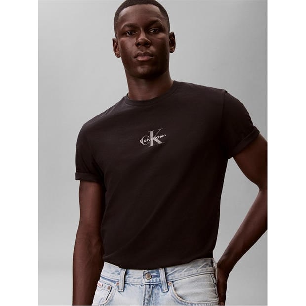Black - Calvin Klein Jeans - Men's Mlogo Graphic T-Shirt