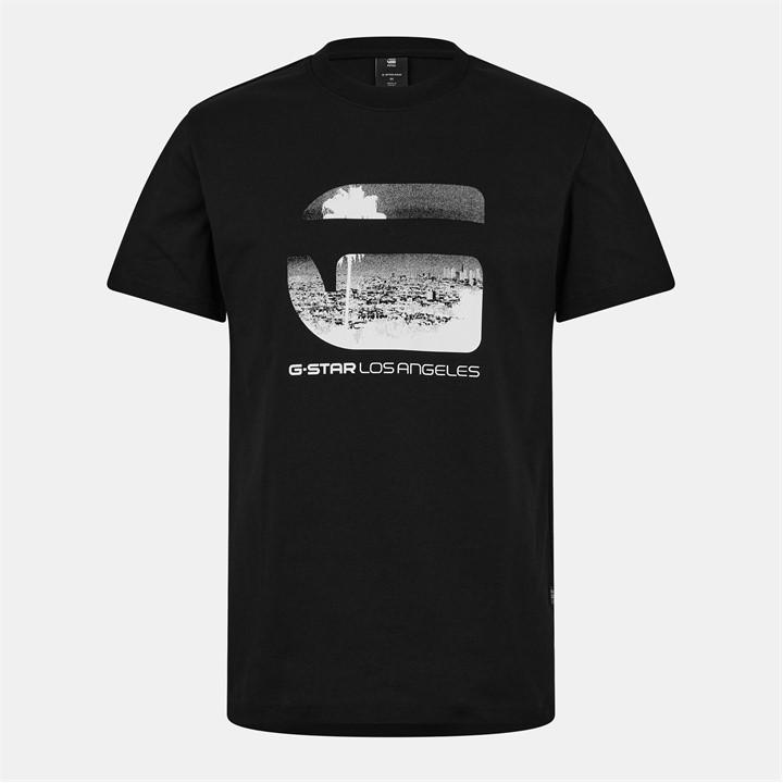 G Star Men's Black La T-Shirt in Size M, Sports Direct