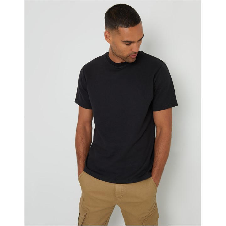 Threadbare Men's Black Regular Fit Crew Neck Short Sleeve T-Shirt - Small - Image 3