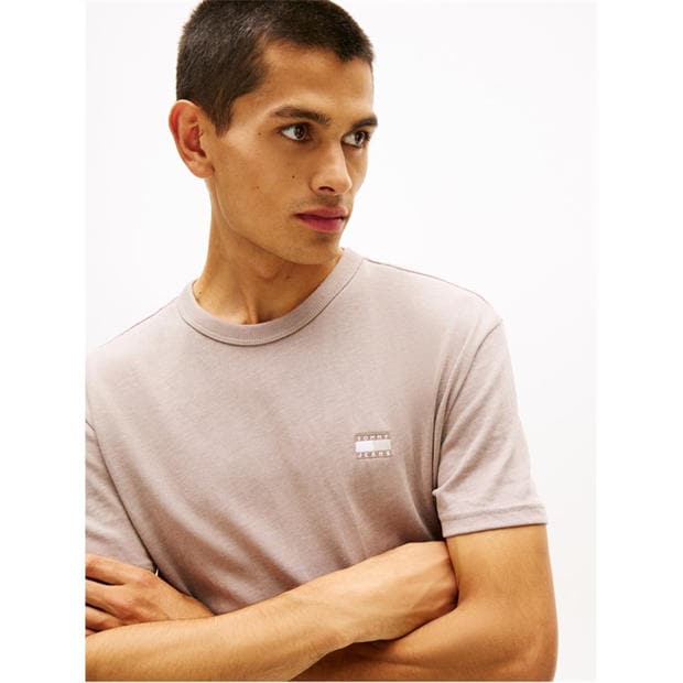 Limestone - Tommy Jeans - Classic Tommy Small Badge T Shirt