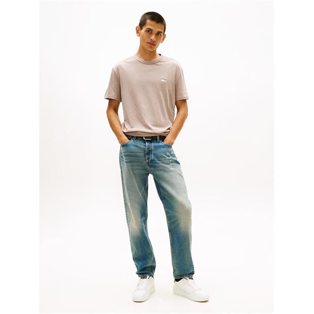 Limestone - Tommy Jeans - Classic Tommy Small Badge T Shirt