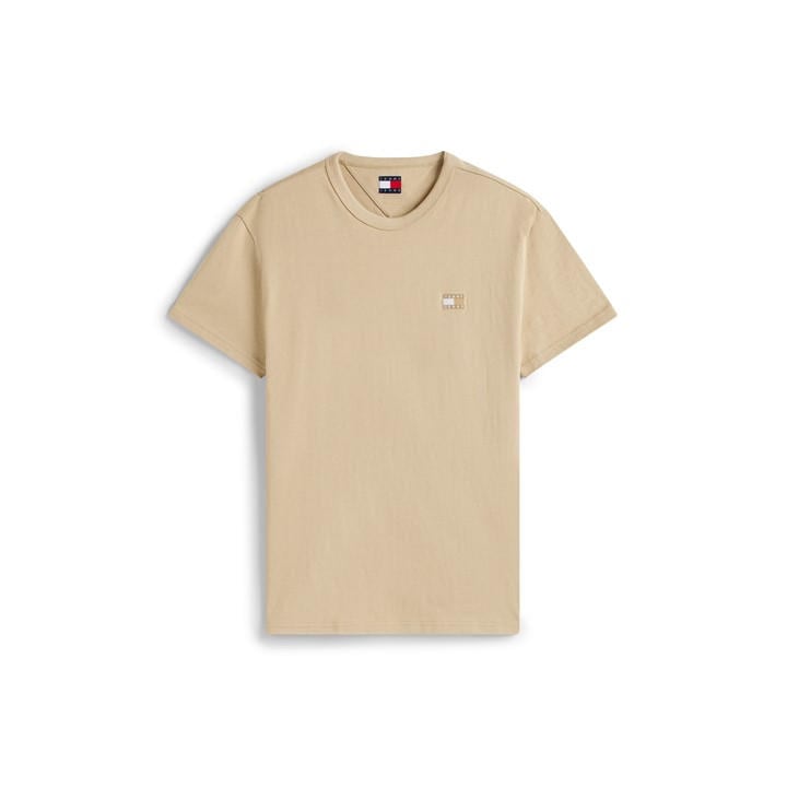 Tommy Jeans Men's Beige Classic Tommy Small Badge T Shirt in Size 2XL, Sports Direct