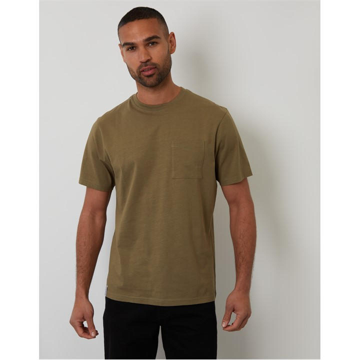 Threadbare Men' Green Garfunkel Regular Fit T-Shirt in Size S, Sports Direct