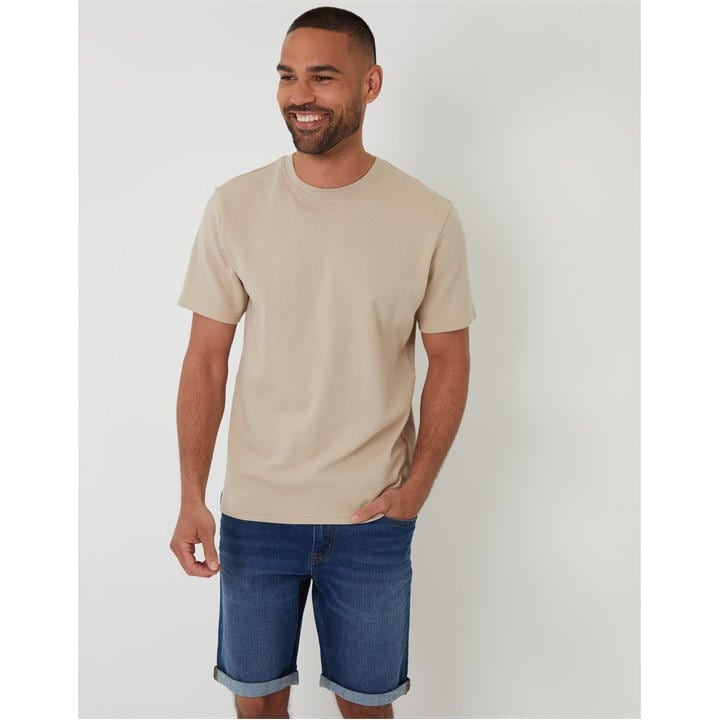Threadbare Men's Beige Regular Fit Roseburn T-Shirt in Size 2XL, Sports Direct