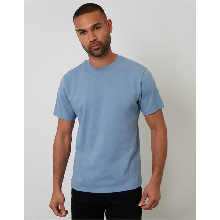 Threadbare Men's Regular Fit Roseburn T-Shirt - Washed Denim - X Large - Image 2