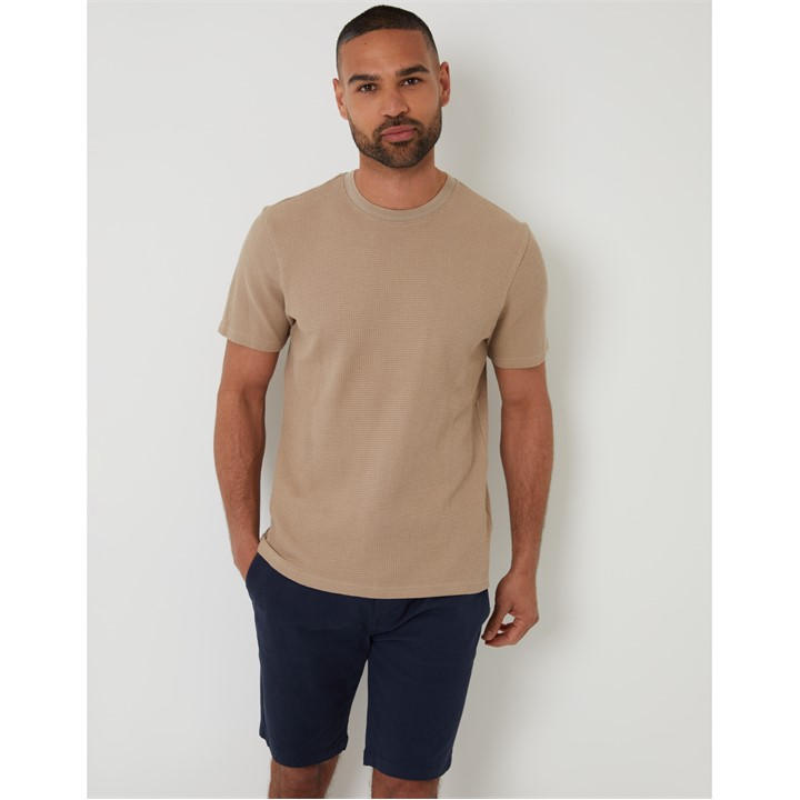 Threadbare Men's Beige Hayfield Regular Fit T-Shirt in Size L, Sports Direct