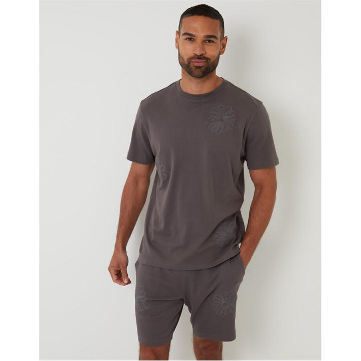 Threadbare Men' Grey Regular Fit Teewren T-Shirt in Size S, Sports Direct
