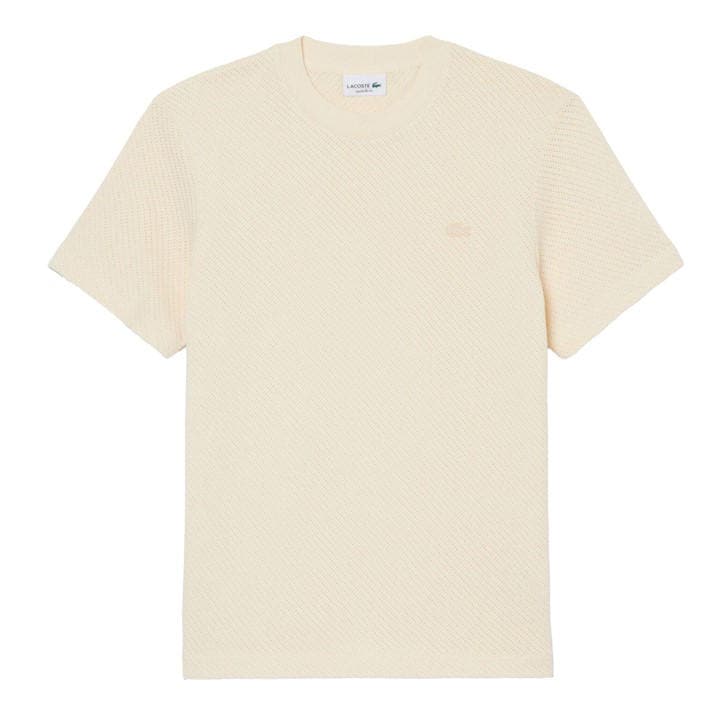Lacoste Men's Cream T-Shirt in Size M, Sports Direct
