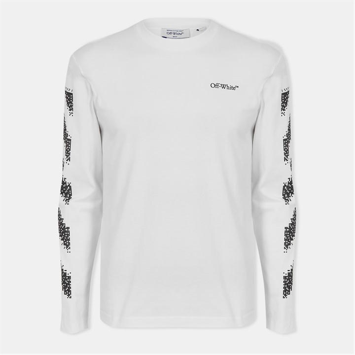 Off White Men's White Off Diag Skate Diagonal Graphic Long Sleeve T-Shirt in Size XS, Sports Direct