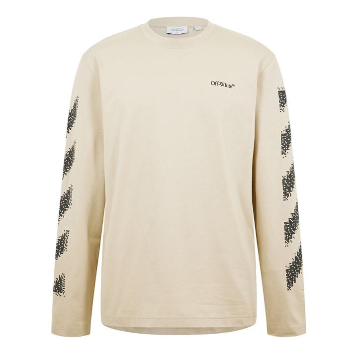 Off White Men's Brown Diag Skate Diagonal Graphic Long Sleeve T-Shirt in Size 2XL, Sports Direct