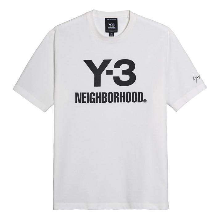 Y3 Men's White X Neighborhood Logo T-Shirt in Size L, Sports Direct