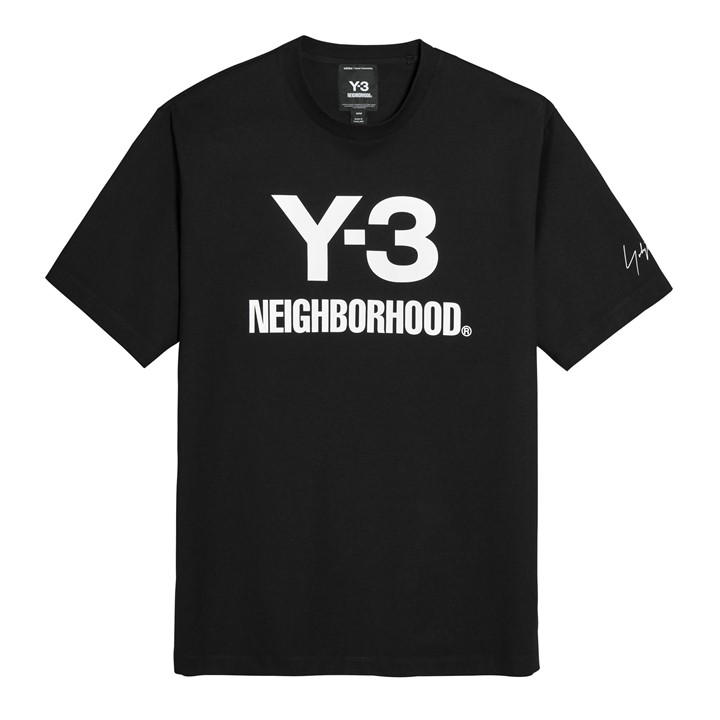 Y3 Men's Black X Neighborhood Logo T-Shirt in Size L, Sports Direct
