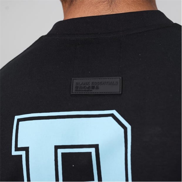 Black - Blank Essentials - Men's Collegiate Oversized T-Shirt