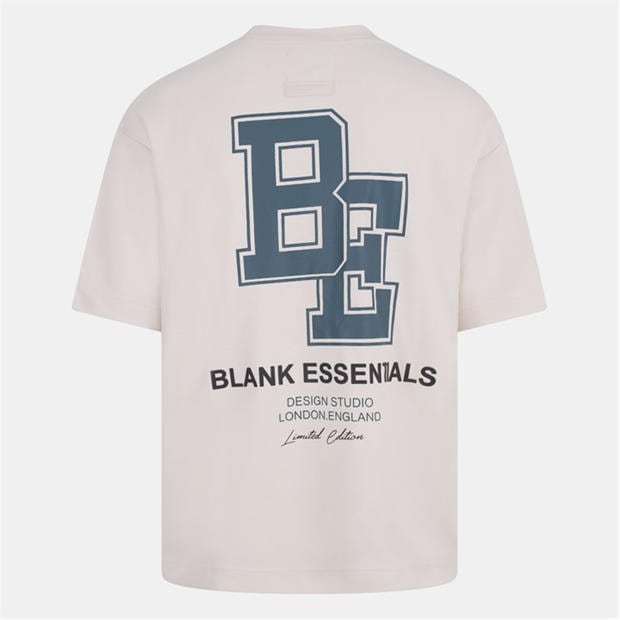 Bone - Blank Essentials - Men's Collegiate Oversized T-Shirt
