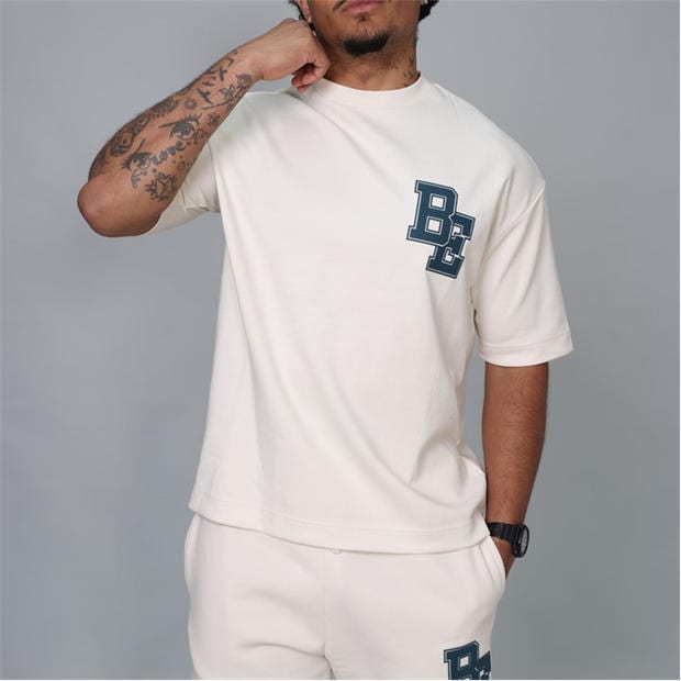 Bone - Blank Essentials - Men's Collegiate Oversized T-Shirt