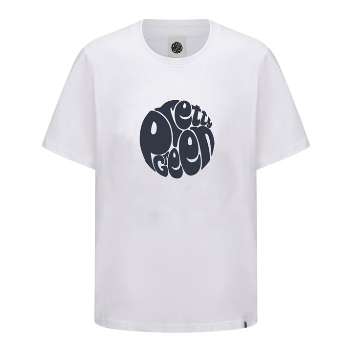 Pretty Green Men's White Large Logo Tee in Size M, Sports Direct