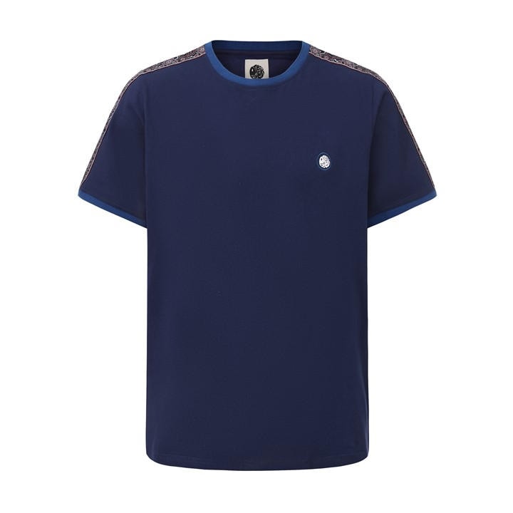 Pretty Green Men's Blue Tape Tee in Size M, Sports Direct