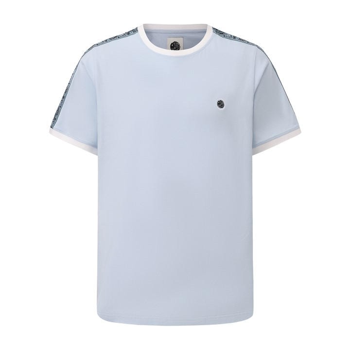 Pretty Green Men' Blue Tape Tee in Size S, Sports Direct