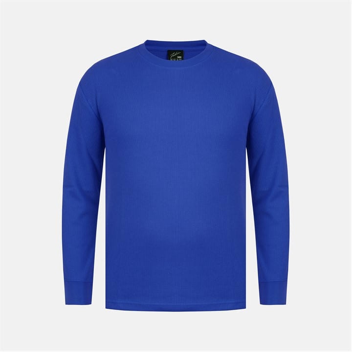 Fabric Men' Blue Regular Fit Waffle T-Shirt in Size S, Sports Direct