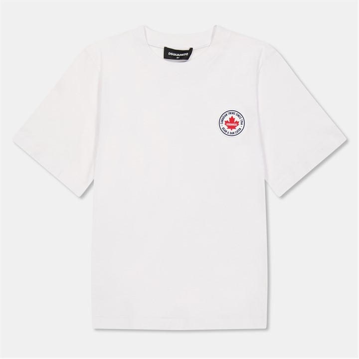 Dsquared2 Boys White Kids' Dsq Small Logo T-Shirt in Size 9 - 10 Years, Sports Direct