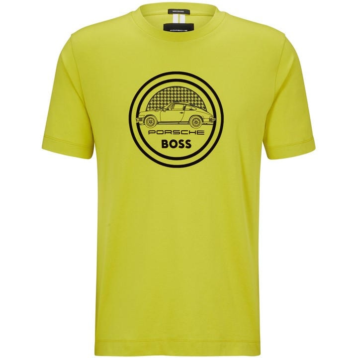 Boss Men' Green Tiburt Ps T-Shirt in Size S, Sports Direct